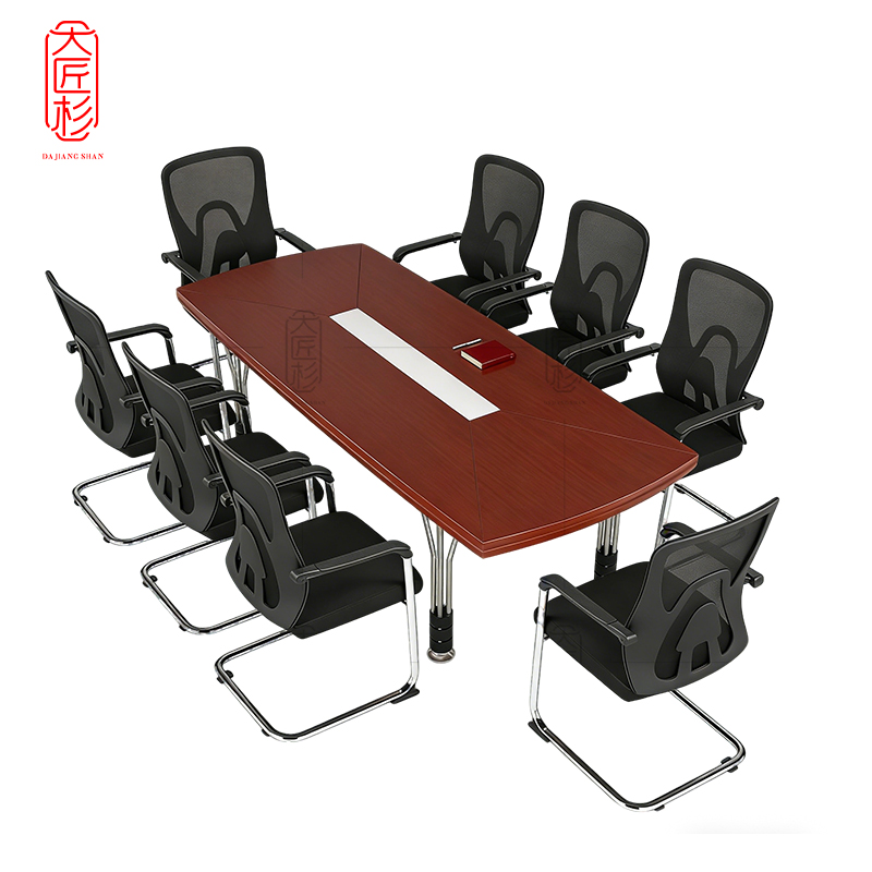 大匠杉 会议桌培训桌椅组合 2400*1200*760mm1桌8椅高清大图