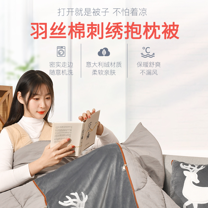 敬平汽车多功能车载靠垫靠枕折叠空调被午休被车内用品收藏加购平抱枕