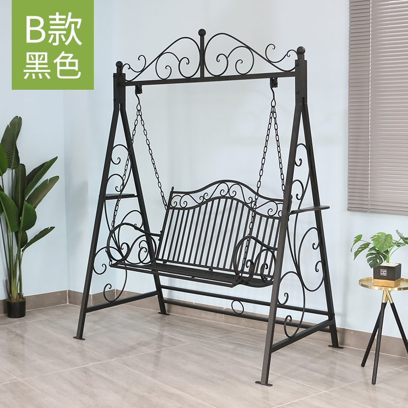 定制户外秋千椅铁艺摇摇椅闪电客欧式吊椅室外庭院摇篮双人吊床公园