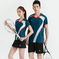 妖艺羽毛球服套装男女情侣款快干排汗短袖定制团体