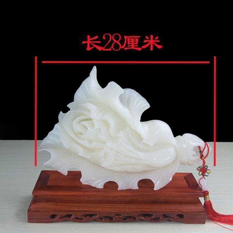 美帮汇玉石玉白菜摆件家居装饰摆设办公室客厅玄关店铺开业礼品高清大图