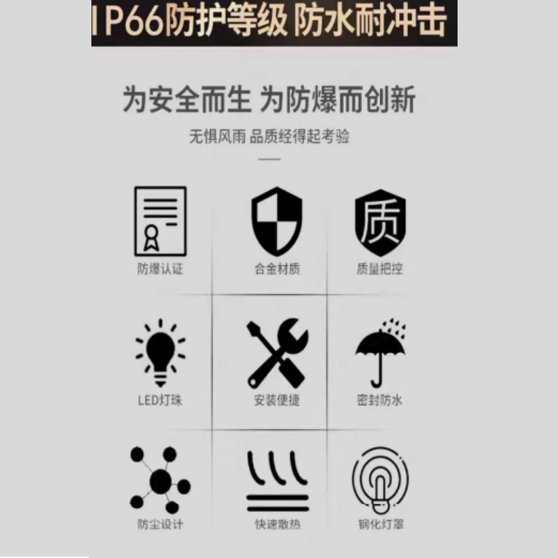 浙冠荣 GRDF97-200W 免维护LED防爆泛光灯455×320mm高清大图