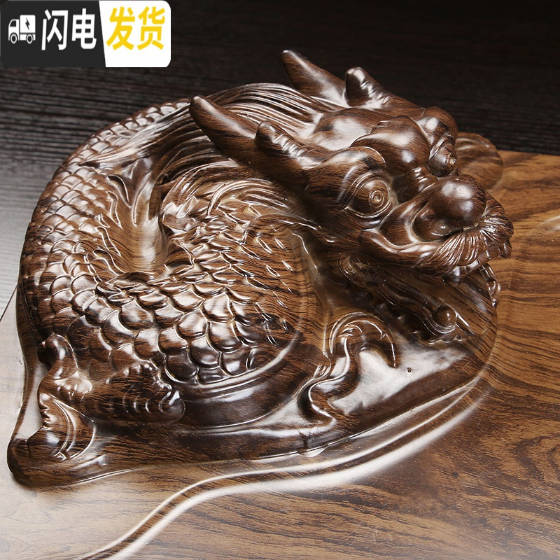 三维工匠家用实木茶盘套装茶海茶台简约陶瓷功夫茶具四合一体全自动 金色自动立体貔貅茶盘