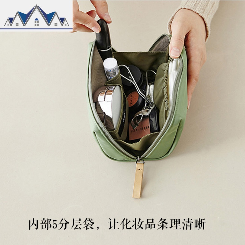 简约防水便携旅行化妆包迷你包洗漱收纳包手包式小方包随身女韩国 三维工匠高清大图