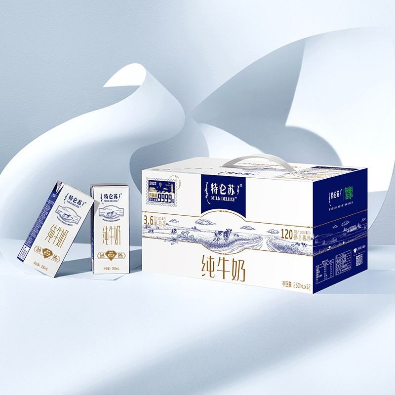 蒙牛 特仑苏纯牛奶 250ml*12盒*2提高清大图
