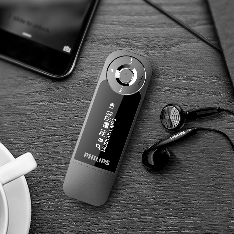 飞利浦(PHILIPS)MP3音乐播放器SA1208小型便携式随声听学生英语听力学习HiFi 粉红