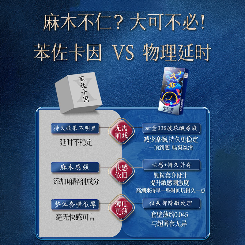 倍力乐避孕套男用延时安全套久仰大颗粒威猛版9只装狼牙套螺纹刺套超薄款润滑夫妻房事计生器械男性系列成人情趣性用品高清大图