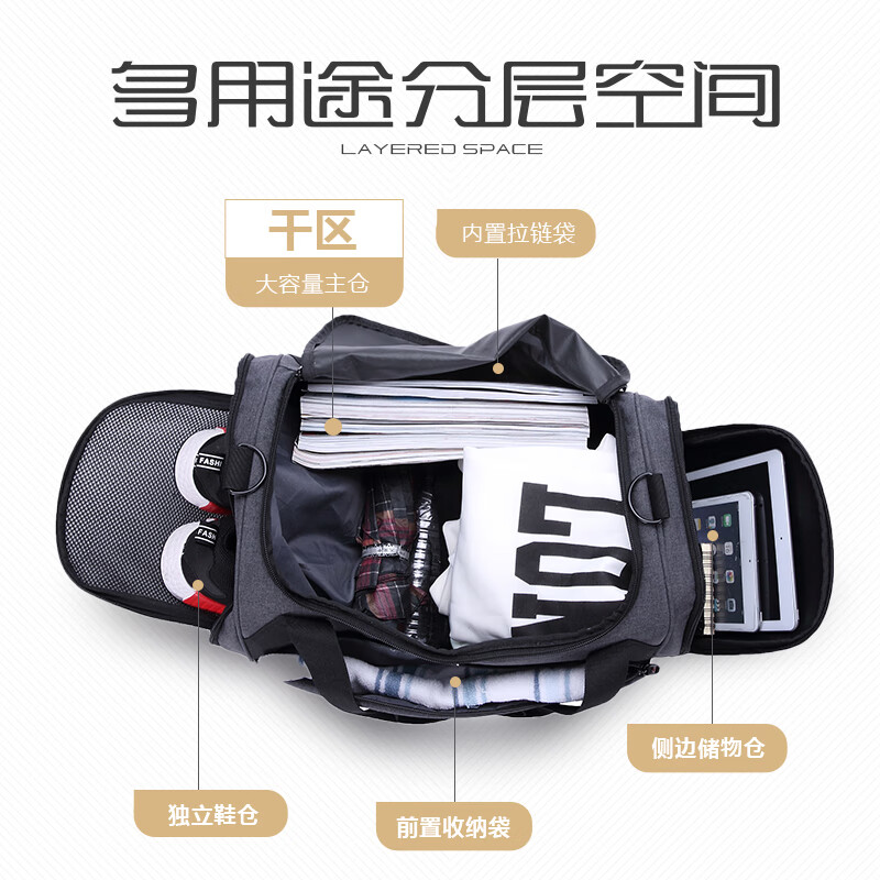 维多利亚旅行者 旅行包健身包大容量行李包V7010高清大图