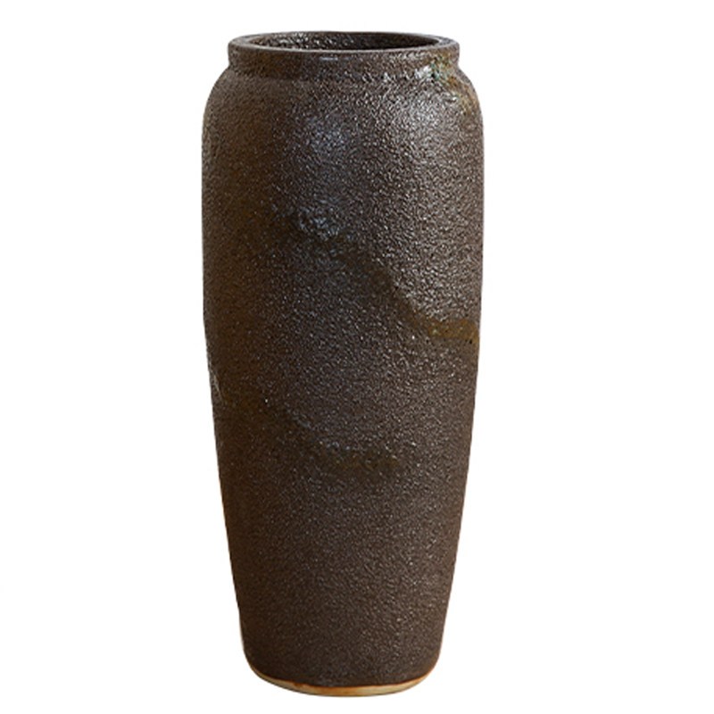 干花花瓶陶罐复古景德镇陶瓷花器客厅玄关插花粗陶组合摆件装饰品