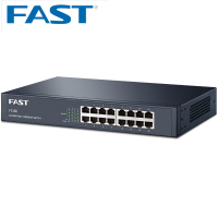 FAST迅捷 FS16D 16口百兆非网管交换机桌面式 网线分支器集线器