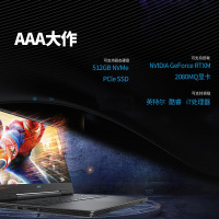 戴尔DELL G7 7590-R2863B 15.6英寸游戏笔记本电脑【九代i7-9750H 32GB 1T+1TBSSD RTX2060 6G 72NTSC 240Hz】黑色