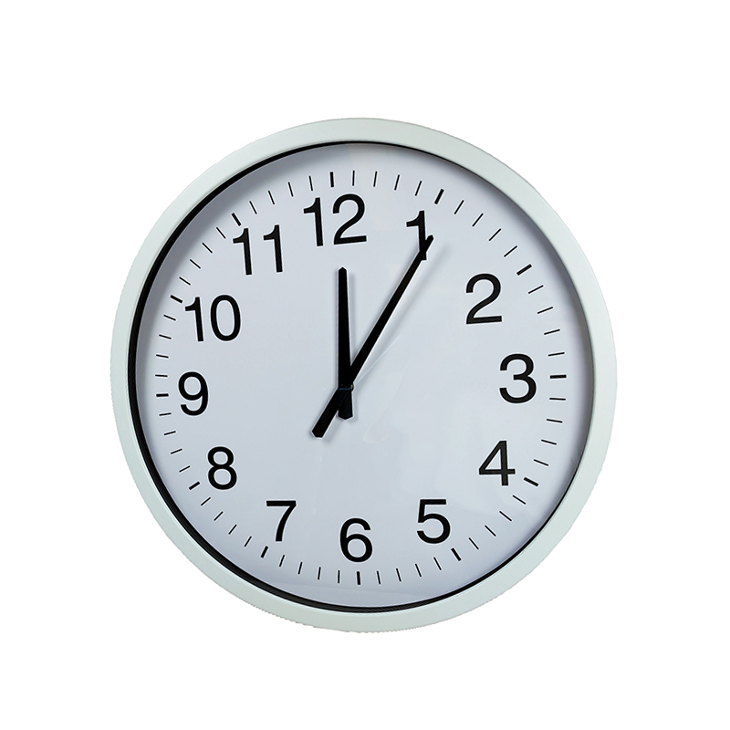 和居态 白色烤漆石英钟 20英寸 个高清大图