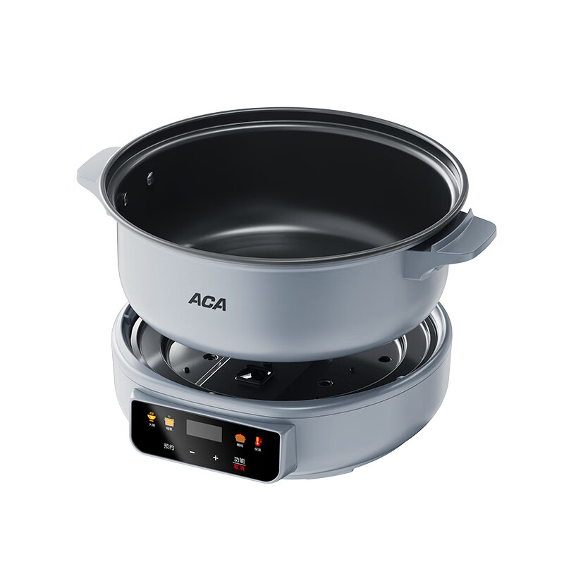 ACA料理锅10L多功能不粘锅电炒锅分体式ALY-G50HG01D高清大图