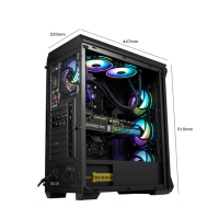 先马(SAMA)坦克3台式电脑(i5-8400 Z370主板 16GB内存 480GB固态 集显 无光驱 DOS 27英寸液晶)