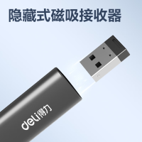 得力(deli)翻页笔教师用ppt伸缩教鞭激光翻页笔激光笔演讲笔 无线演示课件笔 红光 黑色MA115