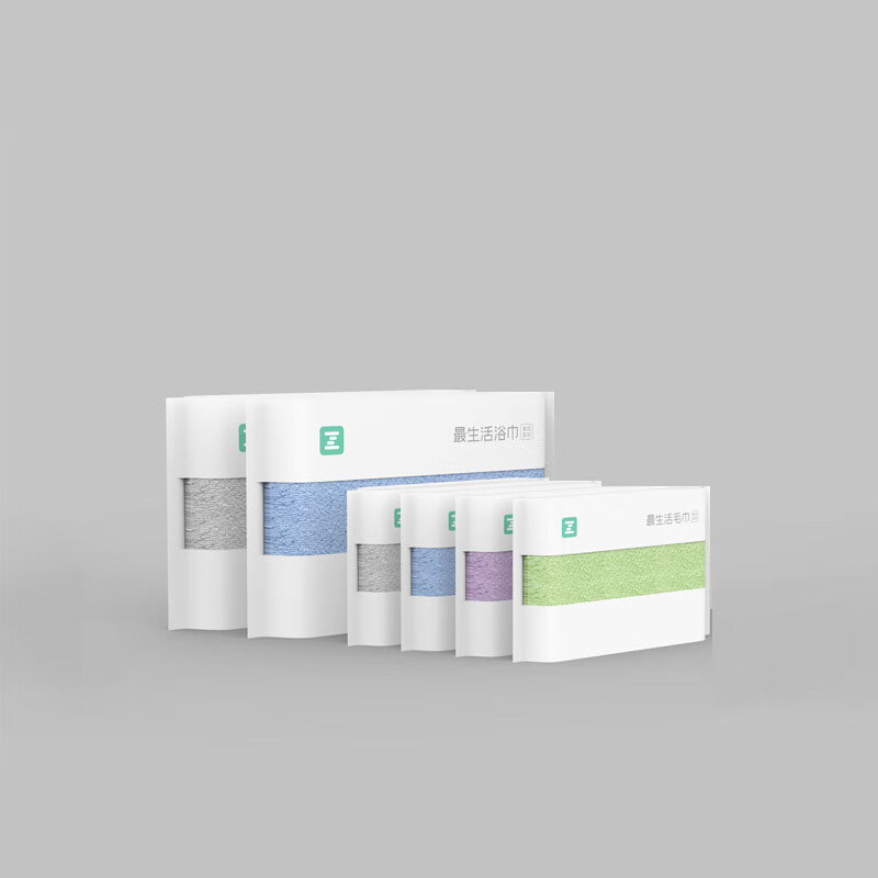 最生活a-life超柔加厚浴巾100%棉加长加宽吸水快干柔软舒适 蓝色