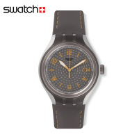 斯沃琪(Swatch)手表轻X系列 休闲时尚 树脂表带 石英男士表 烟雨朦胧YES4007