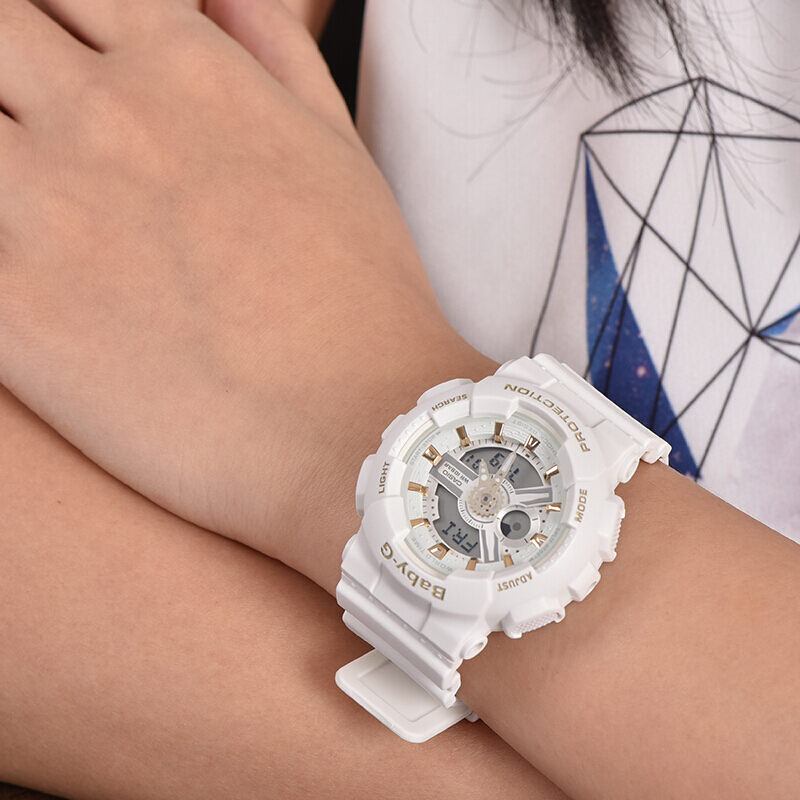 卡西欧(CASIO)手表 BABY-G系列双显潮流时尚运动女表