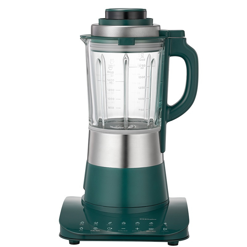 荣事达破壁机家用全自动低音低噪音智能清洗多功能豆浆迷小型暗夜绿