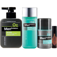 Mentholatum/曼秀雷敦 男士秋季护肤4件套（冰爽洁面乳+爽肤水+活力修复润肤乳+冰凉润唇膏）