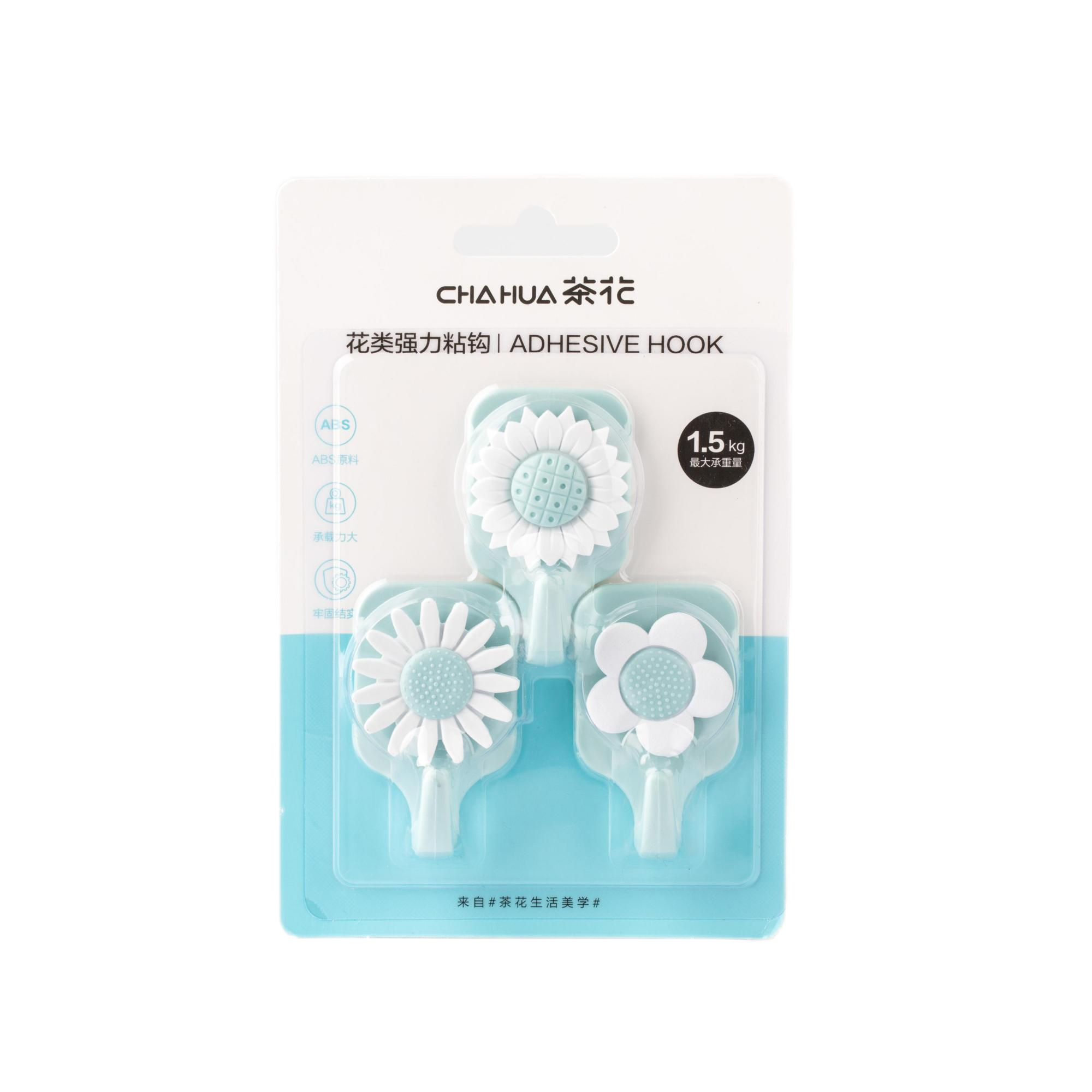 茶花 花类强力粘钩(1X3) 3个/套高清大图