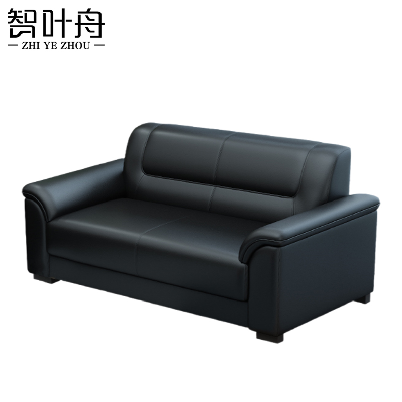 智叶舟办公沙发双人位143*80*83cm张高清大图