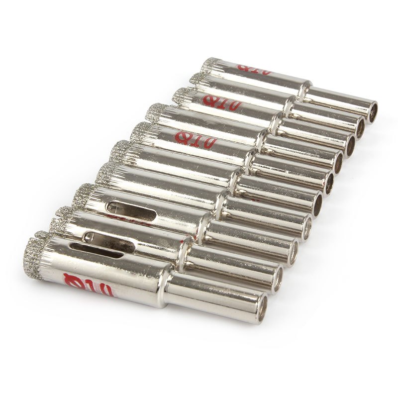 吉米家居 JM-G14510 金刚砂玻璃开孔器玻璃钻头陶瓷瓷砖钻孔取孔磨佛珠玉石开口10mm10支装