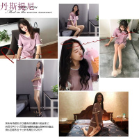 2018睡衣女夏纯棉短袖韩版可爱休闲夏季家居服女显瘦薄款两件套装