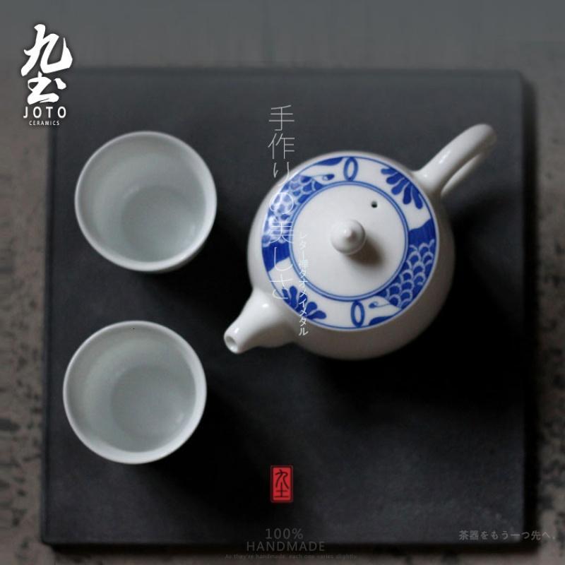 景德鎮茶壶手繪青花泡茶壶 素雅古朴手抓茶壶功夫茶壶茶具