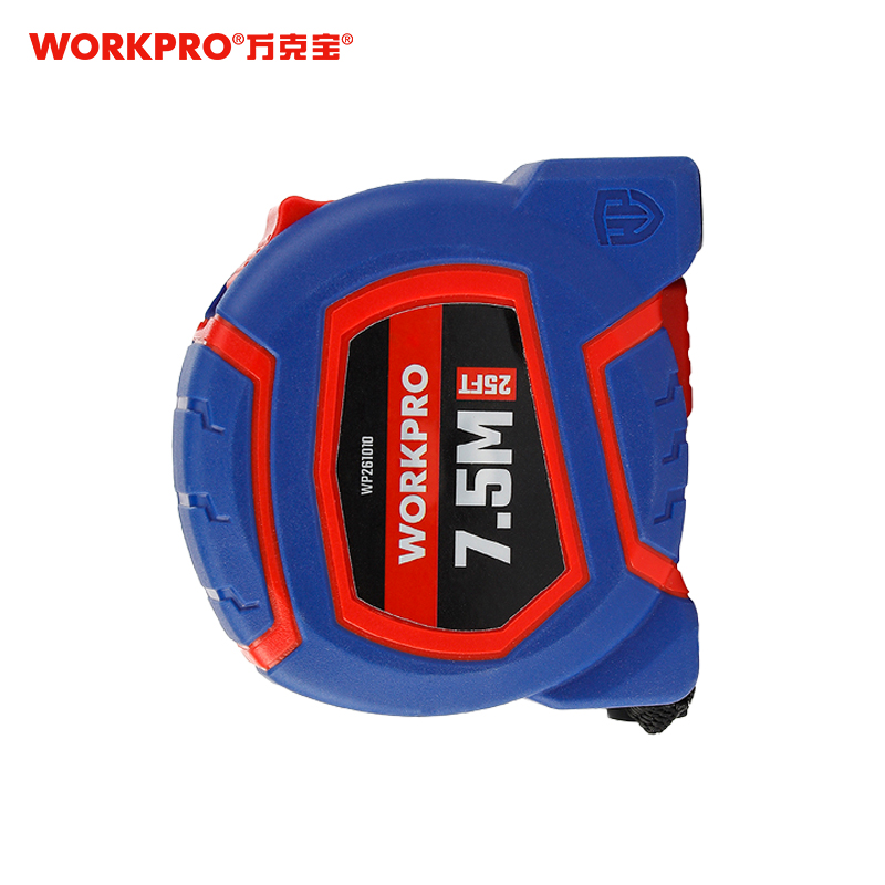 万克宝 7.5mx25mm双色包塑钢卷尺 WP261010 把高清大图