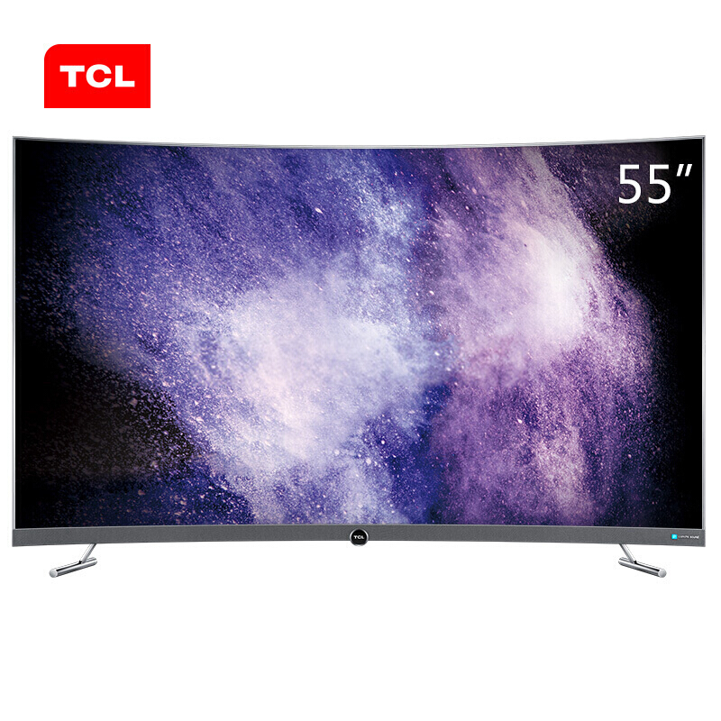 TCL 官方旗舰 65P5 (65英寸)全视曲面屏 语音遥控 纤薄 高清 液晶平板电视