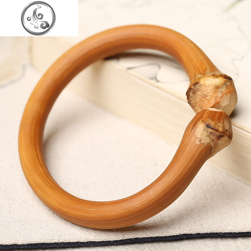 双龙头无节鸡血藤金刚藤的手镯男款女款情侣条藤木镯子手环饰礼品