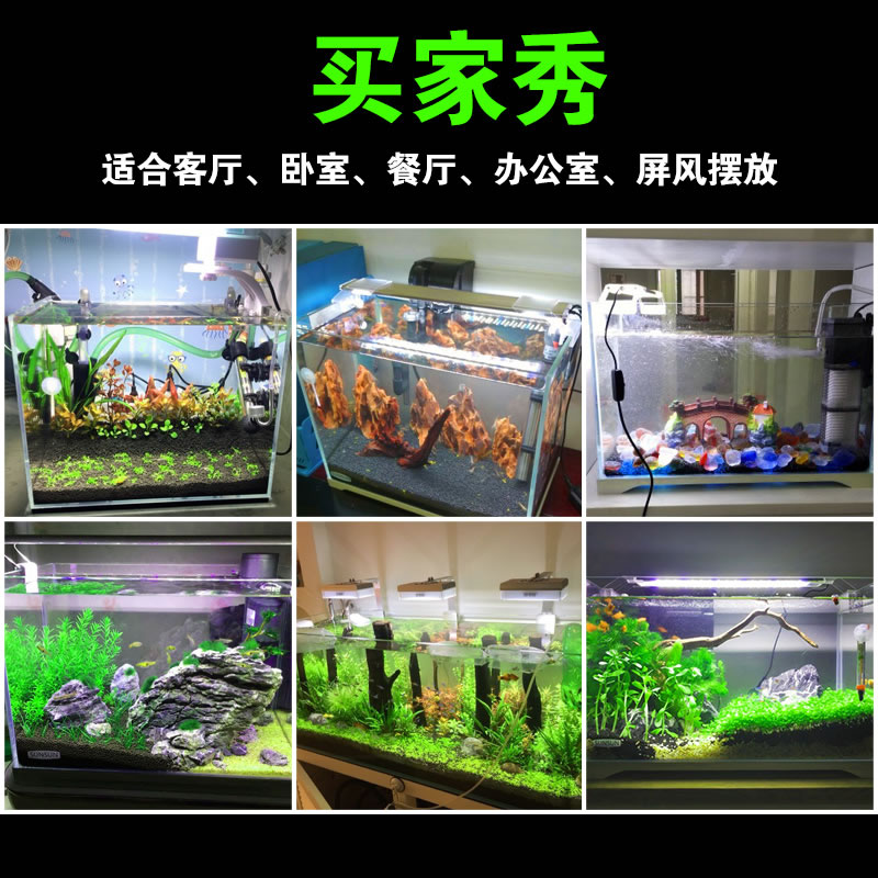 小金鱼缸小型水族箱超白玻璃客厅生态水缸 乌龟缸造景缸高清大图