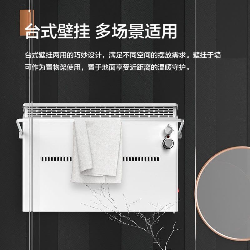 飞利浦philips取暖器家用电暖气居浴两用防水电暖器恒温对流式铝片散热暖风机浴室带烘衣架万向脚轮AHR3142CA图片