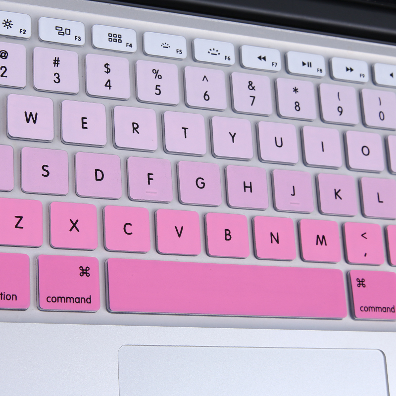 HIGE/苹果笔记本键盘膜 Mac/pro/air键盘膜 Mac12英寸/新款pro13无Touchbar通用 粉白色