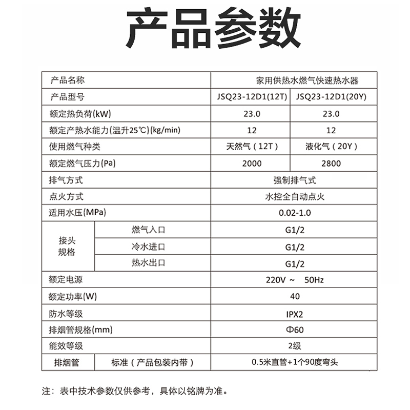 法迪欧12升燃气热水器JSQ23-12D1(12T)智能恒温 天然气 水气双调恒温高清大图