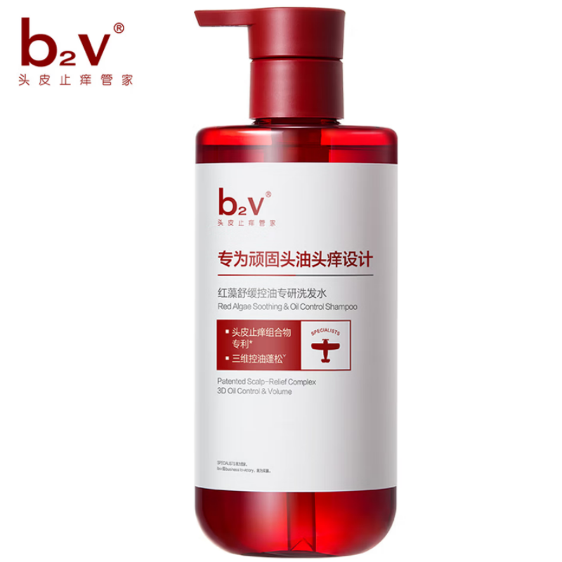 b2V红藻强效洗发水舒缓控油400ml