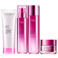 欧莱雅(L'OREAL)女士清润葡萄籽套装系列 面部护肤套装 护肤品化妆品组合 四件套（洁面+膜力水+乳液+眼霜）