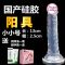 仿真透明阳具女生自慰器插入式成人情趣性用品夫妻假阴茎性高潮 小小号透明阳具长13cm粗2.5cm 国产硅胶材质+礼包