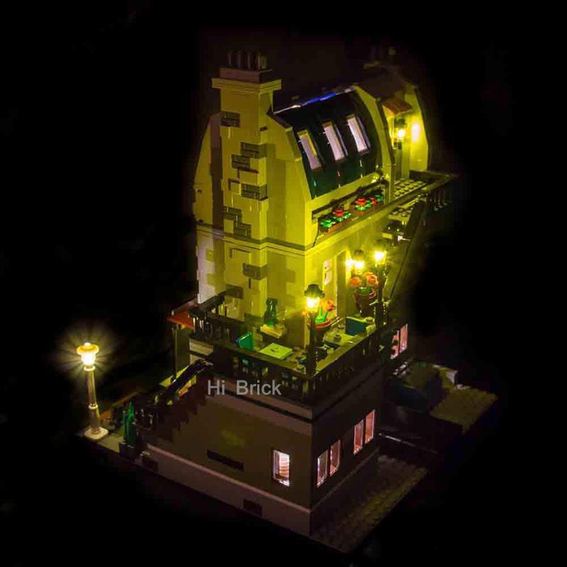 HiBrick灯饰 巴黎餐厅 适用乐高10243 街景系列积木 LED灯光灯具 10243灯饰(仅售灯饰不含积木)
