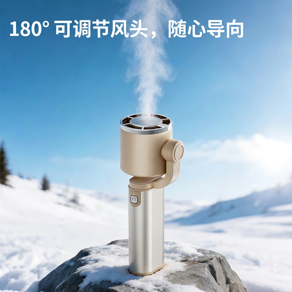 克维杰 云台制冷风扇 KV-H22 卡其色高清大图
