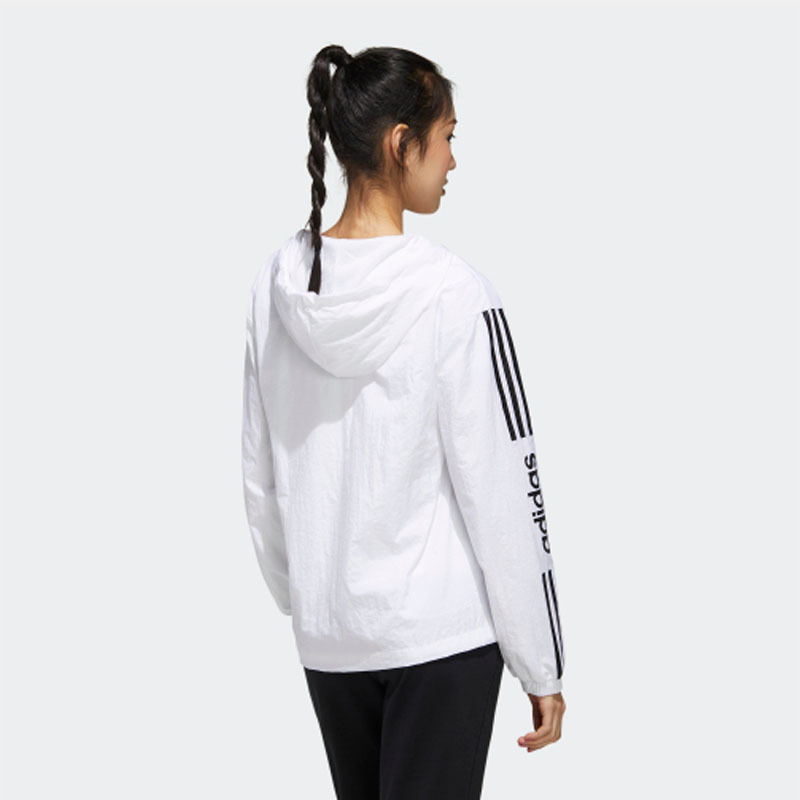 阿迪达斯adidas neo W ESNTL 3S WB 女士运动外套白/黑色(FP7472)(颜色尺码可选)