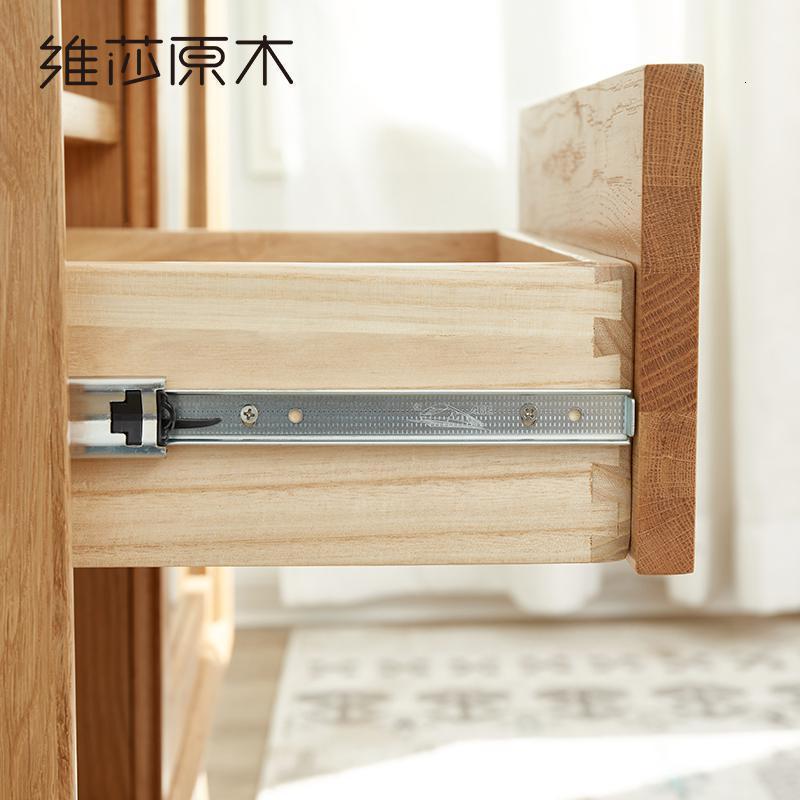 森美人橡木储物柜北欧全实木餐边柜简约现代展示茶水柜酒水柜置物柜高清大图