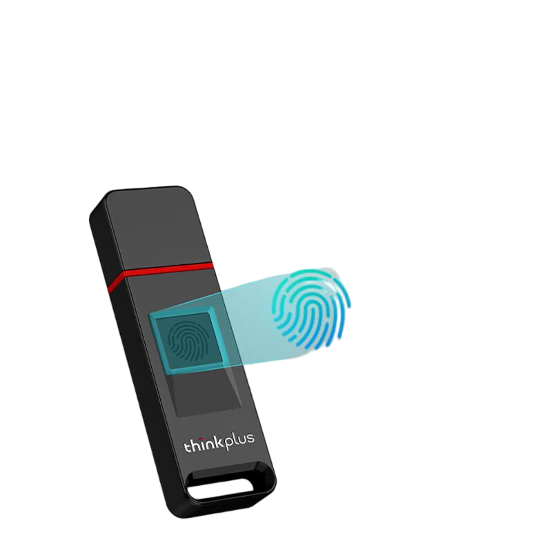 ThinkPlus联想 USB3.2指纹加密U盘 黑色 FU200-256GB 个高清大图