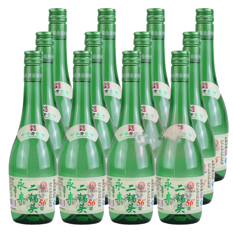 永丰牌北京二锅头 56度清香型 绿瓶 480ML*12瓶 整箱装高清大图
