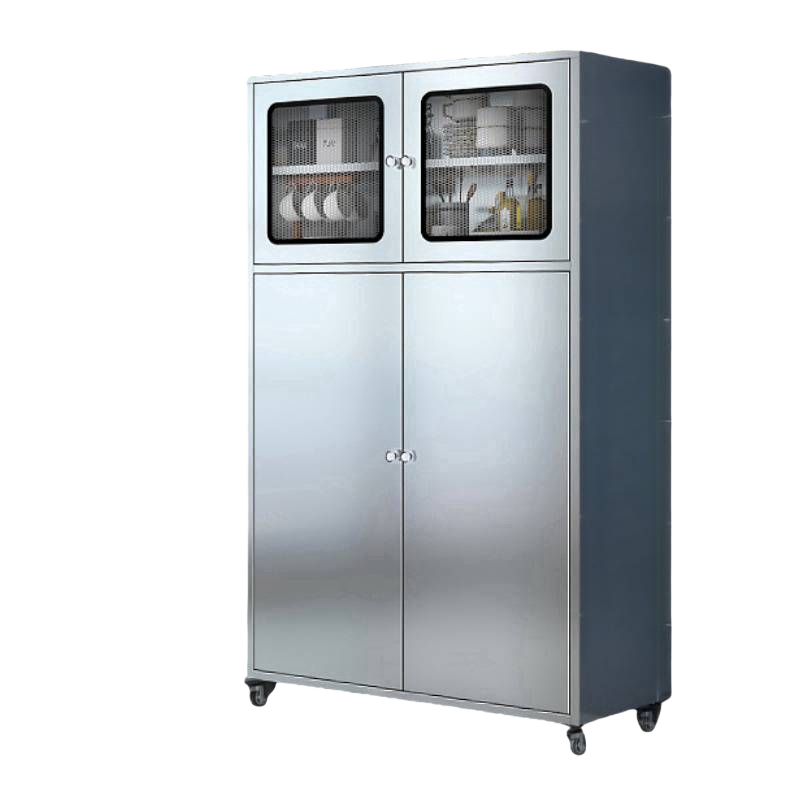 荺炬不锈钢储物柜碗柜台高清大图