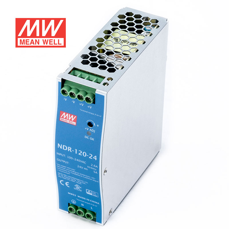 3M 导轨式开关电源NDR-120-24工控设备220V转24V5A直流变压器导轨电源