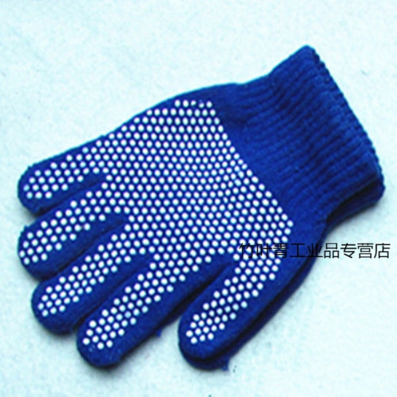 龙云天盾园艺儿童劳保手套防磨小朋友仪表防护棉纱线劳动中小学生表演 10双蓝色点胶手套 幼儿园款2-6岁