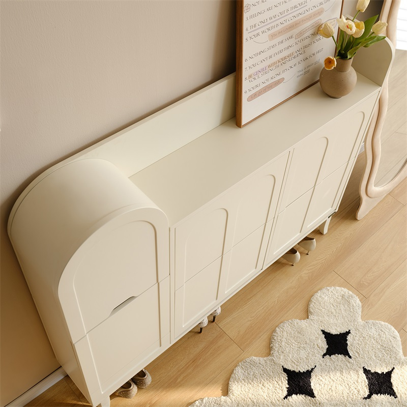 全友家居入户门口鞋柜换鞋凳一体进门可坐翻斗式玄关收纳柜靠墙129581