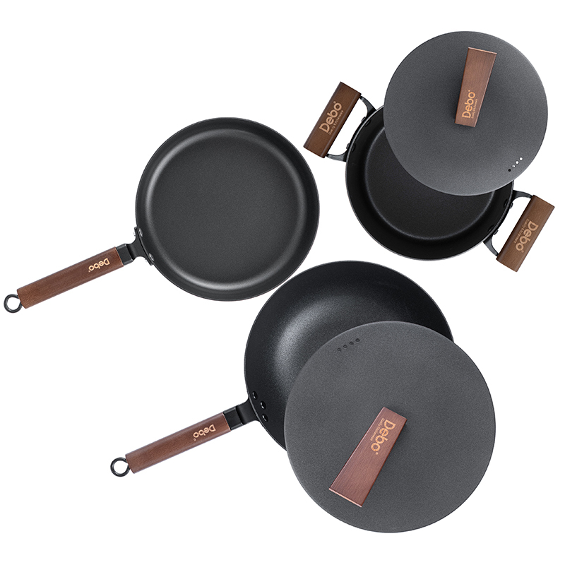 德铂(Debo) 克里斯蒂汤锅煎、汤锅、炒锅套装锅3件套 DEP-560 持久不粘!